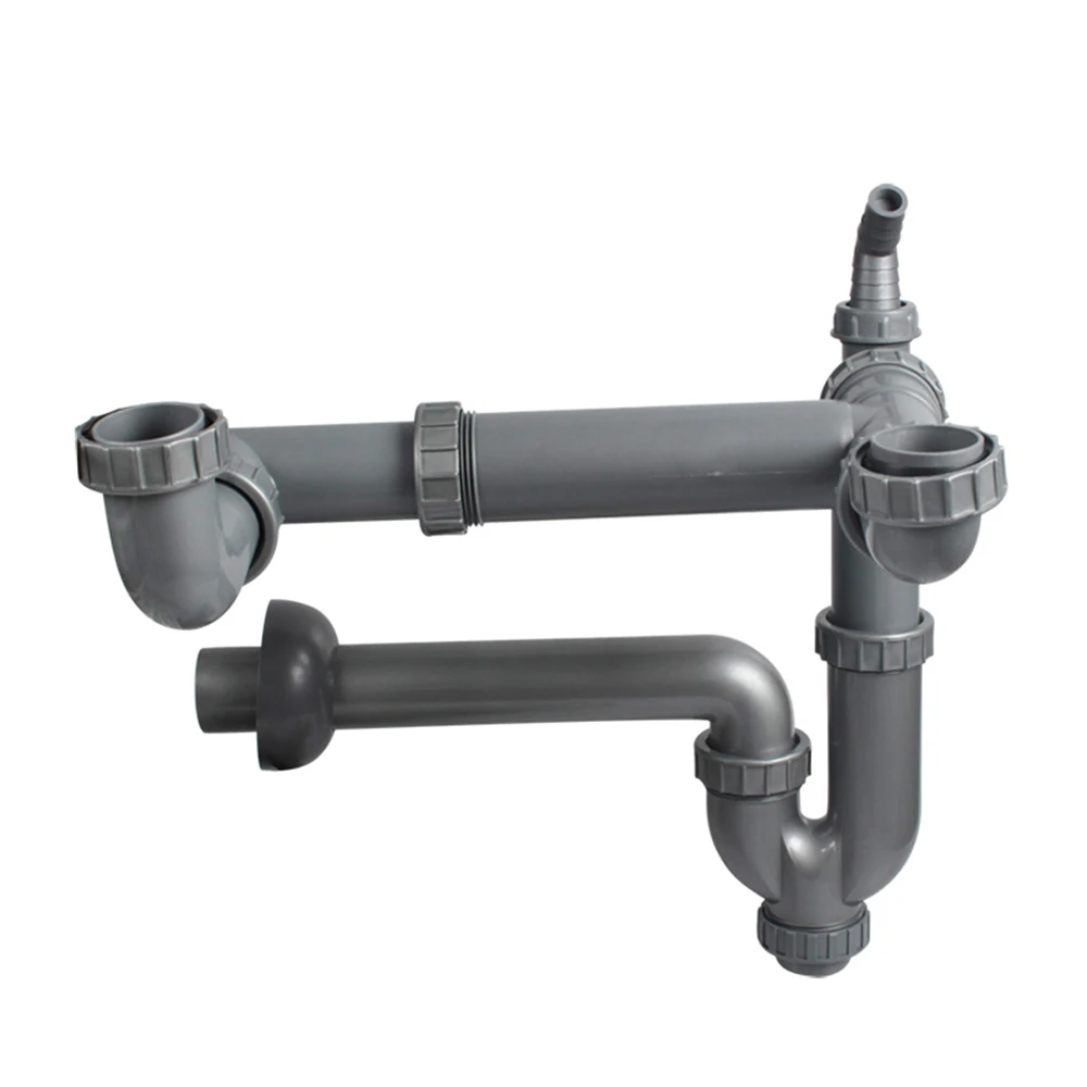 Talea Double Sink Basin drain pipe kit rear-position Kitchen Fixtures G1\