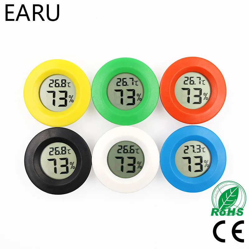 Mini LCD Digital Thermometer Hygrometer Fridge Freezer Tester Temperature Humidity Meter Detector Thermograph Pet Auto Car