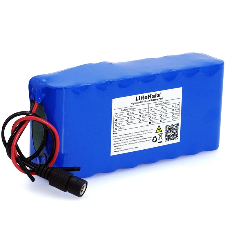 LiitoKala 18650 리튬 이온 배터리 팩, 야간 낚시 램프 히터, 광부 램프 앰프 배터리, BMS 16.8V, 14.8V, 10Ah