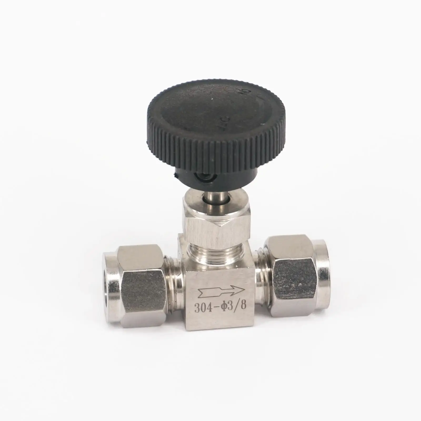 

Fit 3/8" OD Tube 304 Stainless Steel Shut Off Flow Control Needle Valve Compression Fitting 6.4 Mpa