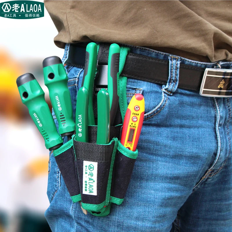 LAOA Multifunction Tool Bag 600D Double Layers Oxford Fabric Repair Waist Bags Tool Pockets