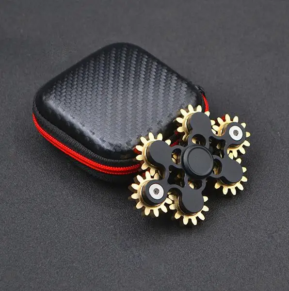 Mechanical Brass Gears Fidget Spinner Fingertip Finger Top Gyro Toys EDC ADHD Fidget Hand Spinner Spiral Desktop Anti Stress Toy