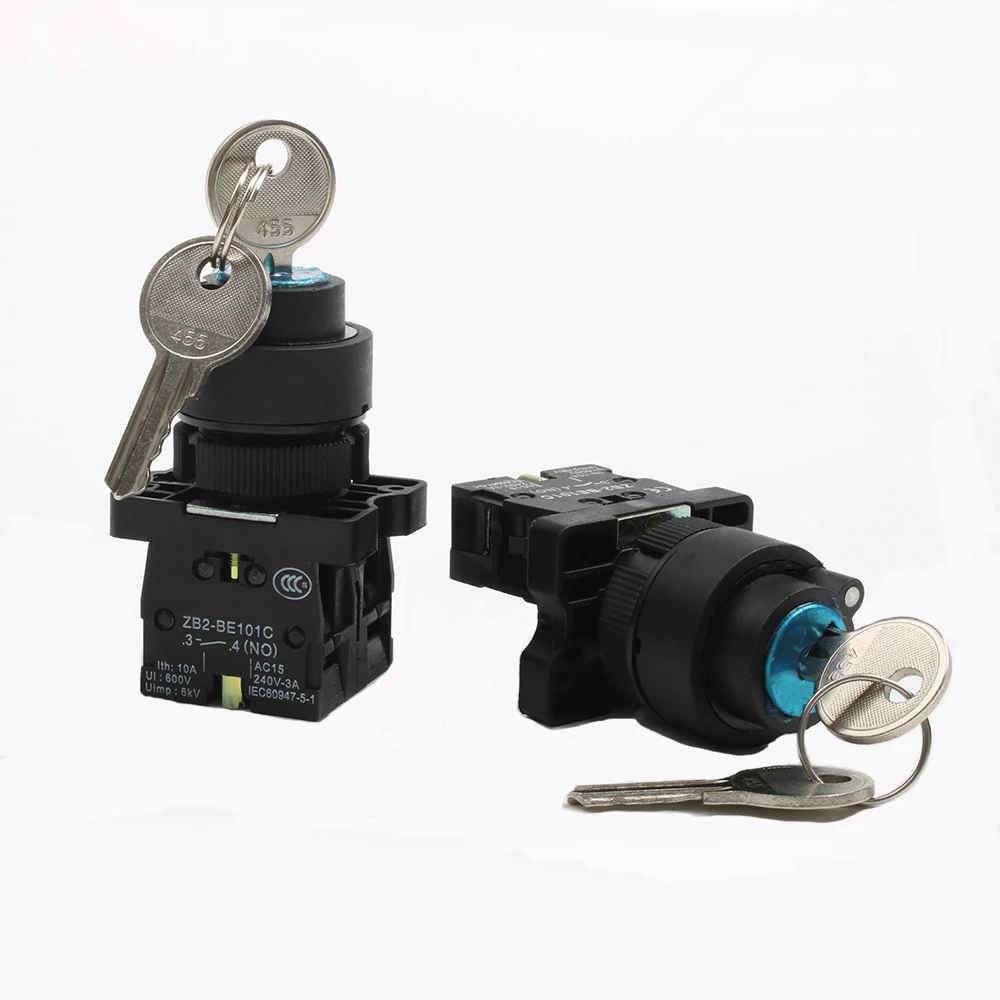 XB2-EG21XB2-EG33 2/3 positions key-operated 1NO/2NO Latching  self-Locking selector pushbutton switch 22mm