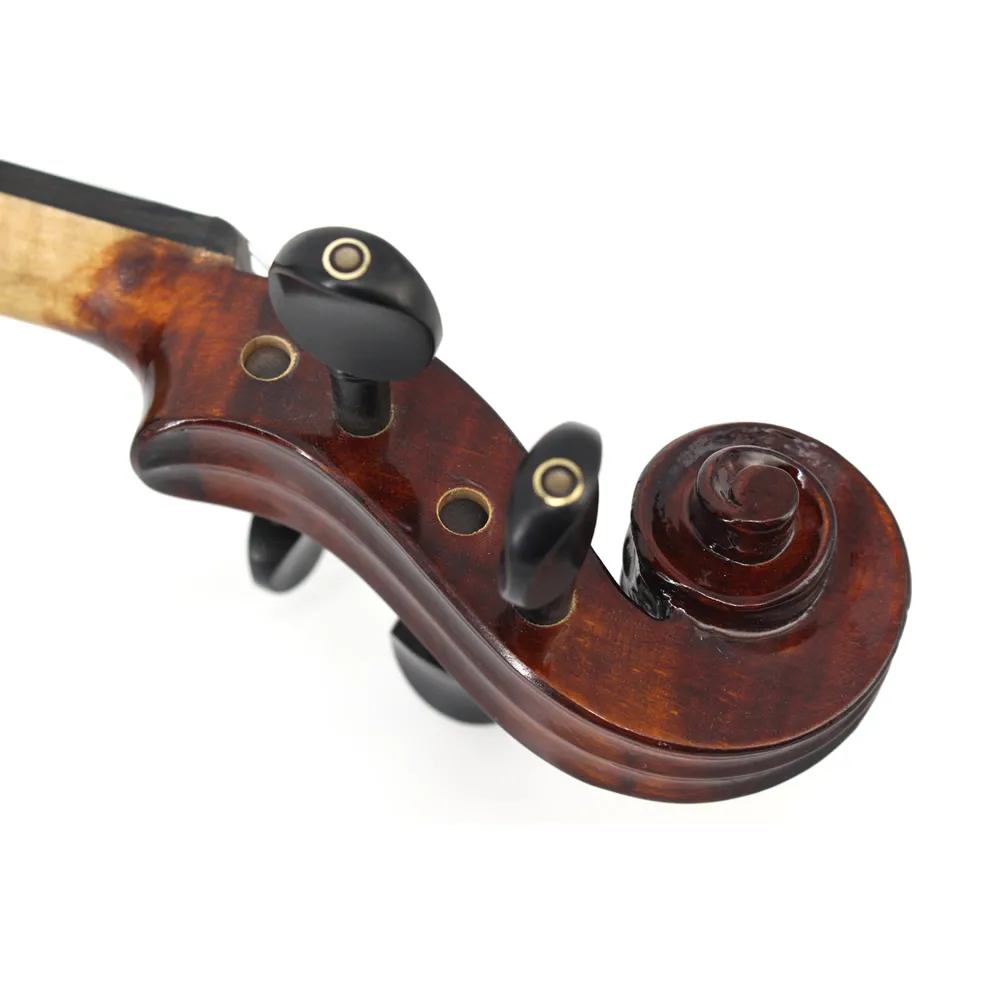 TONGLING Handmade Advanced Violin Oil Varnish Nature Flamed Maple Profession Violin 4/4 Spruce  Ebony Parts with Bow Case Tuner