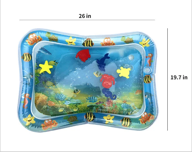 Aufblasbare Baby krabbeln Wasser Mat Infant Bauch Zeit Spielen Matte Kleinkind Spaß Aktivität Spielen Zentrum Wasser Kissen Pad Dual Verwenden spielzeug