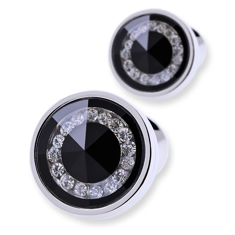 KFLK Jewelry shirt Black Fashion cufflink for mens Brand Crystal Cuff link Male Luxury Wedding Button High Quality guests