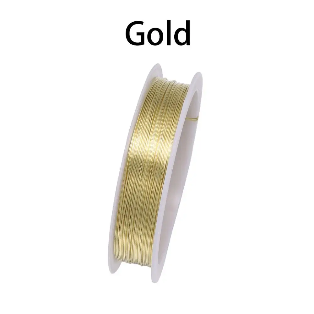 1 Rolle 0,2/0,3/0,4/0,5/0,6/0,7/0,8/1 mm robuster Kupferdraht, Perlendraht für Armband, Halskette, DIY-Schmuckherstellungszubehör