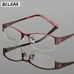 BCLEAR 2021 New Arrival High-grade Metal Ultra-light Myopia Presbyopia Elegant Optical Frames for Women Prescription Eyeglasses