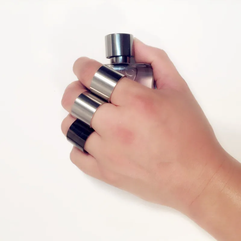 1Pcs Dull Polish Matte Men\'s Black Titanium Steel Finger Rings For Men and Women Party Street Fashion Style Rings 14mm 18mm