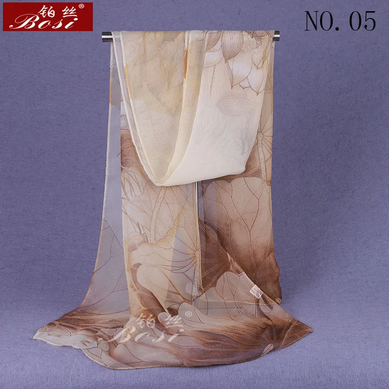 100% silk feel Fashion hijab print Scarf Shawls women Chiffon flower scarves cape female luxury brand ladies stoles Pink Floral