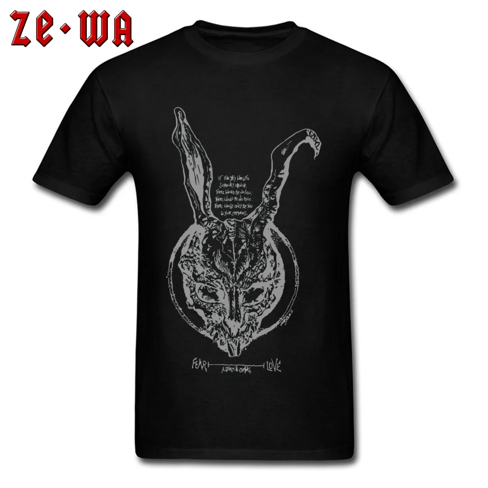 T-shirt Donnie Darko T Shirt Men Black Tshirt Suspicion Science Fiction Tops Tees Tony Vintage Cotton Streetwear Thriller Movie