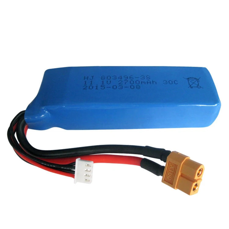 EBOYU 11.1V 2700mAh 30C XT60 Lipo Battery for Wltoys V303 V393 WL913 Cheerson CX20 RC Quadcopter Drone Spare Parts