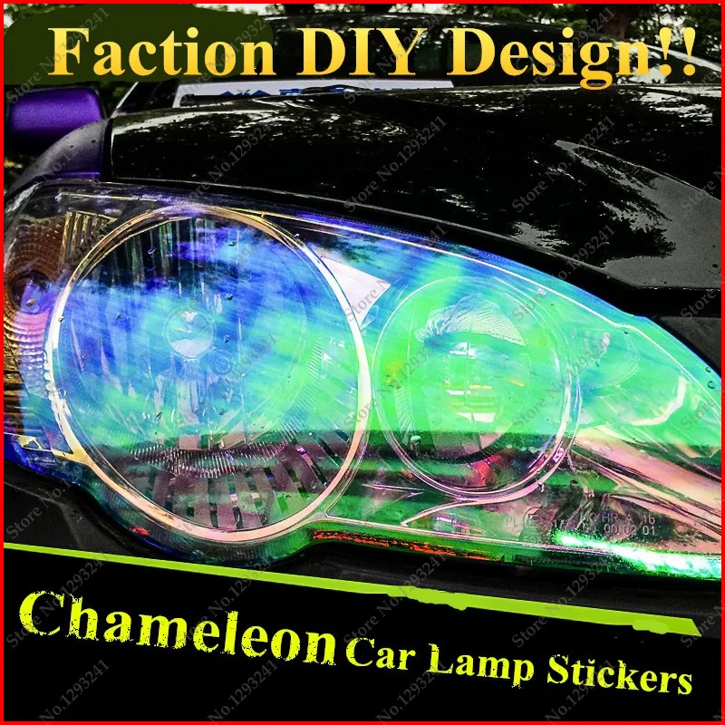 

1 Roll 30CM X 8M Chameleon HeadLight Taillight Tint Vinyl Film Auto Sticker Color Change HeadLight Taillight Sticker