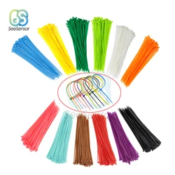 100pcs 200mm Self-locking Nylon Cable Ties 8 inch 12 color Plastic   Wire Zip Tie 18 lbs Binding Wrap Straps