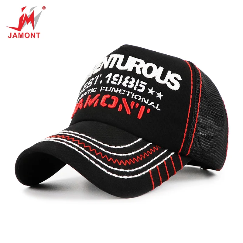 

JAMONT 2019Fashion Embroidery Unisex Baseball Caps Summer Mesh Snapback Sun Hats for Men Women Casquette Hip Hop Cap Gorras Bone