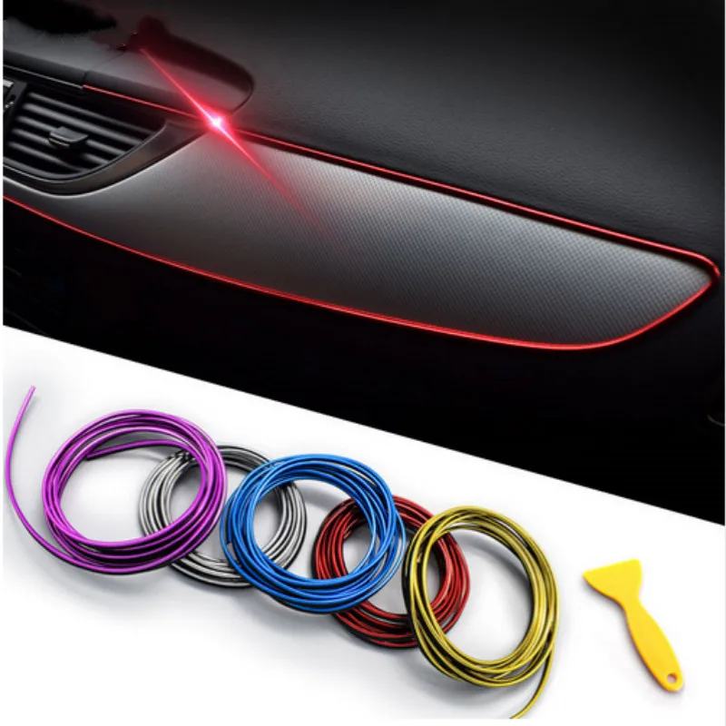 5M Car Styling Interior Accessories Strip Sticker For Kia Rio K2 3 Ceed Sportage Sorento Cerato Armrest Soul Picanto Optima K3