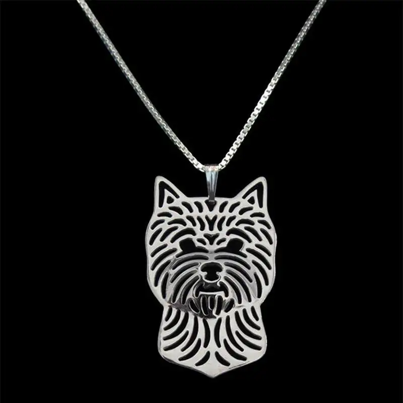 Jewelry Alloy Pet Dog Pendant Necklaces Women's Metal Norwich Terrier Necklaces Drop Shipping