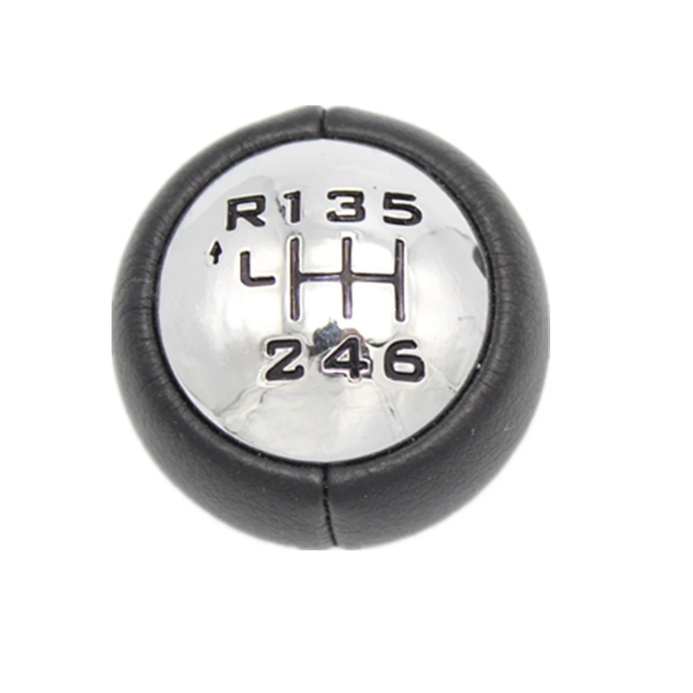 For PEUGEOT 407 SW 2008 2009 2010 2011 TEPEE 6 Speed Car Gear Stick Level Shift Knob Leather Cover