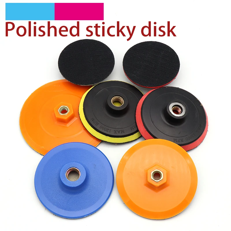 1pcs 3/4/5/6inch Thread Flocking Sandpaper Sucker Pad M10 M14 M16 Self-adhesion Sanding Disc Backing Pad Power Sander Parts