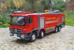 Collectible Diecast Model 1:50 Scale MB ACTROS Jieda Foam City Fire Truck City Rescue Vehicles Alloy Toy Model Decoration
