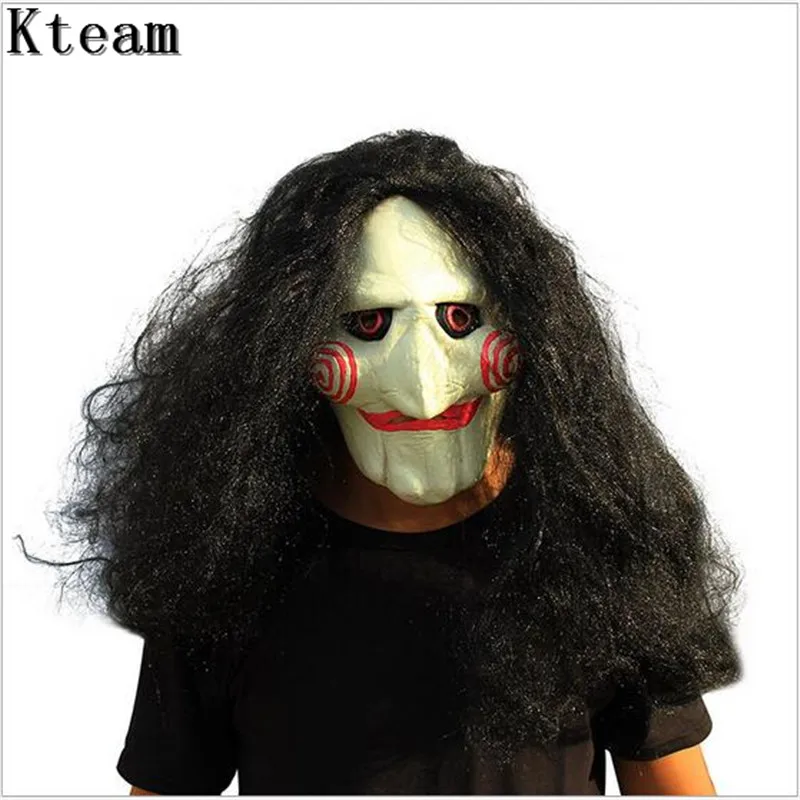 

Top Grade Famous Movie Scary Saw Masks Horror Movie Cosplay Props Adult Latex Jigsaw Mask Party Fancy Dress Free size