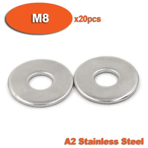 

20pcs DIN9021 M8 A2 Stainless Steel Large Size Flat Washer Washers