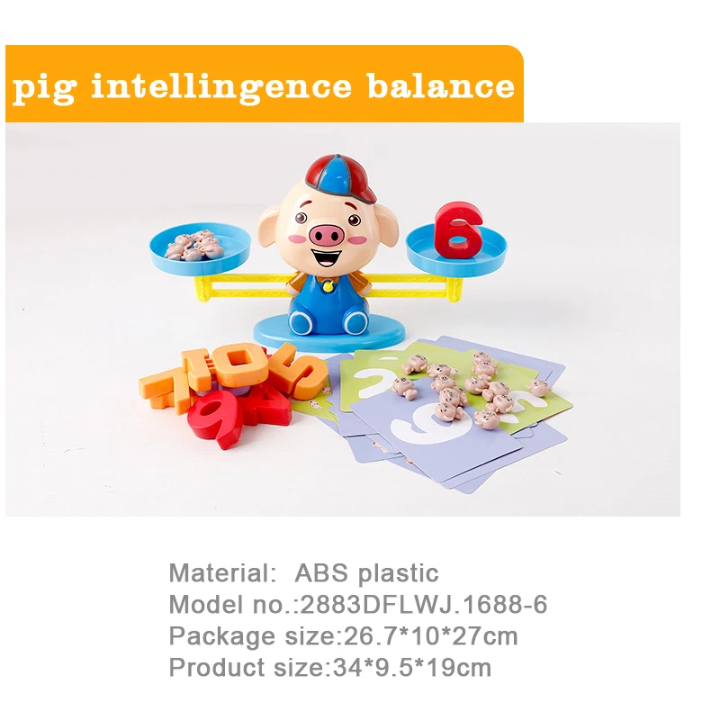 Children\'s Mathematics Enlightenment Piglet Early Education Balance Toy of Digital Addition and Subtraction Scale  Small Game