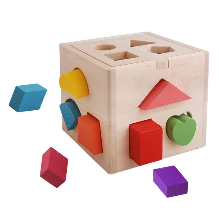 13/15 Lỗ Trí Thông Minh Hộp Cho Shape Sorter Nhận Thức Và Kết Hợp Gỗ Xây Dựng Cho Bé Trẻ Em Đồ Chơi Giáo Dục