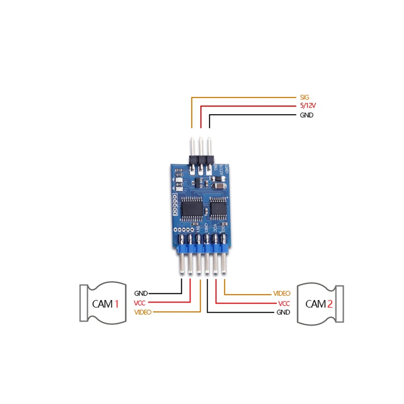 1pc 3 channel Video Switcher Module 3 way Video Switch Unit FPV Camera for Multicopter Drones 5.8G FPV transmitter and camera