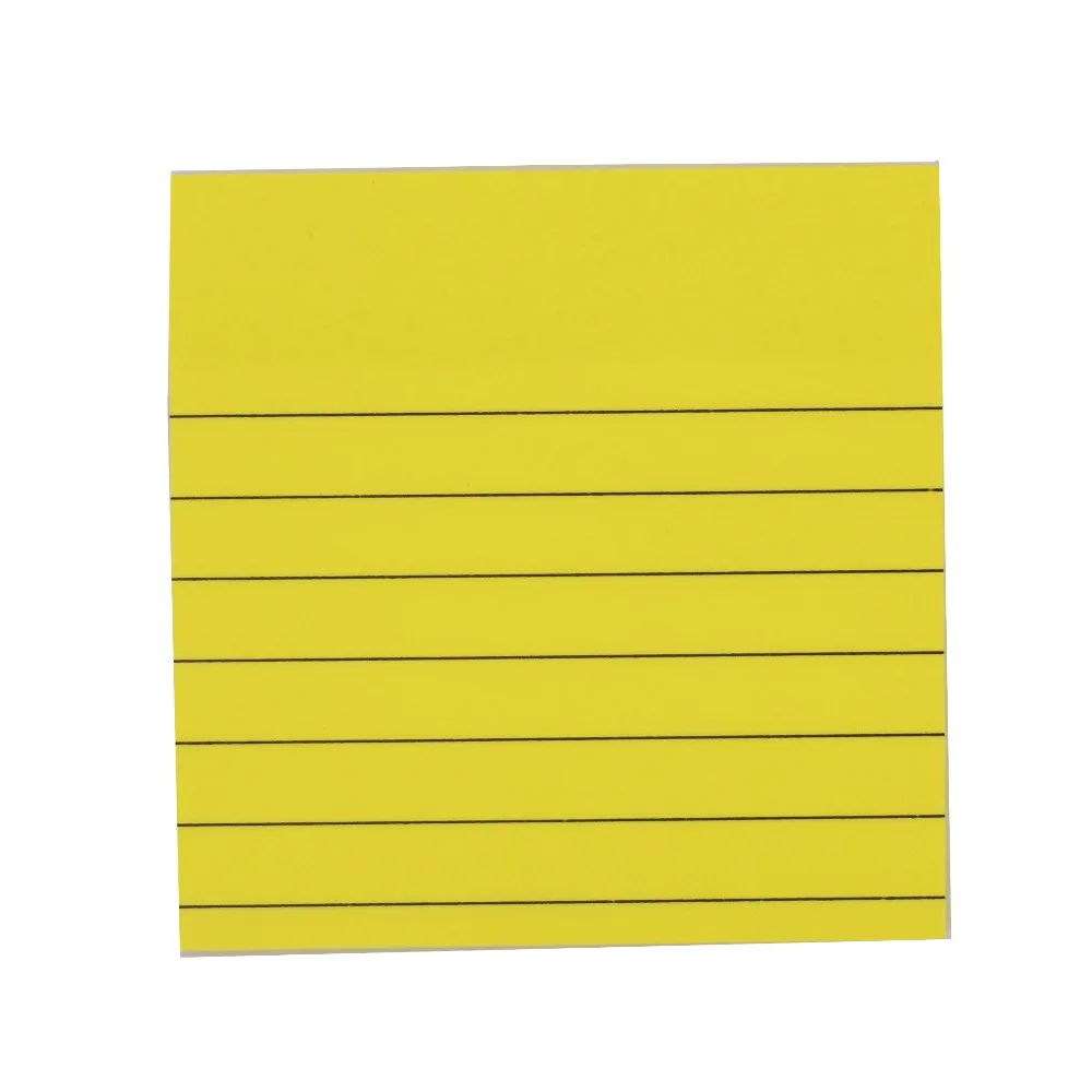 XRHYY 1 Piece Pad Sticky Notes , Memo Self-Stick Notes,Lined ,3X3 Inches 80 Sheets/Pad (5 Colors Choose)