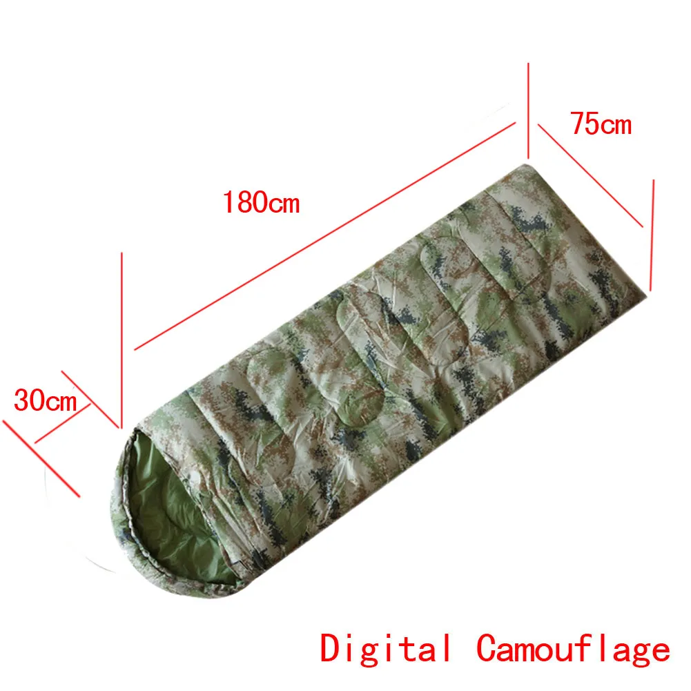 Imagem -03 - Acampamento Bolsa de Dormir Envelope Adulto Bolsa de Dormir Estilo Envelope Camuflagem Inverno com Capuz Viagem ao ar Livre Acampamento à Prova Dthick Água Grosso