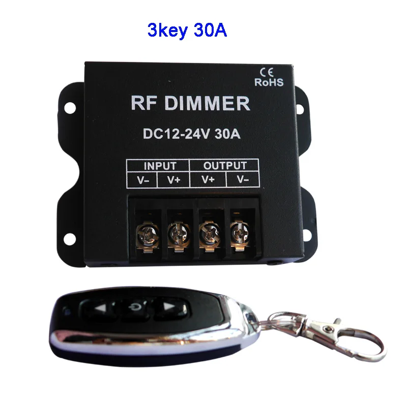 Mini 3Keys Single Color Dimmer Controller For 5050 3528 3014 2835 LED Strip Light Tape Lamp 12V 24V