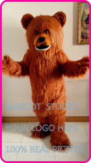 mascot  plush grizzy mascot brown bear mascot costume custom cartoon character cosplay fancy dress mascotte theme