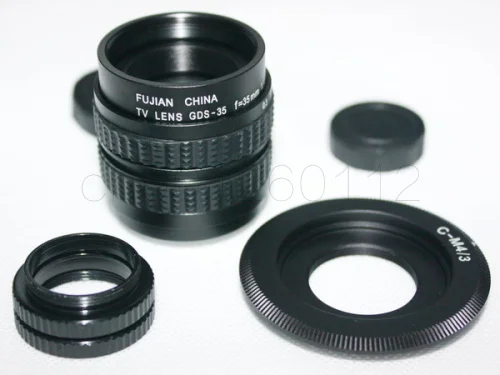 FUJIAN 35mm F1.7 CCTV TV Movie lens+C Mount+Macro ring for Olympus Micro 4/3 m4/3 EP3 EP5 EPL1 EPL2 EPL3 EPL5 EPM1 OM-D EM5 EM10