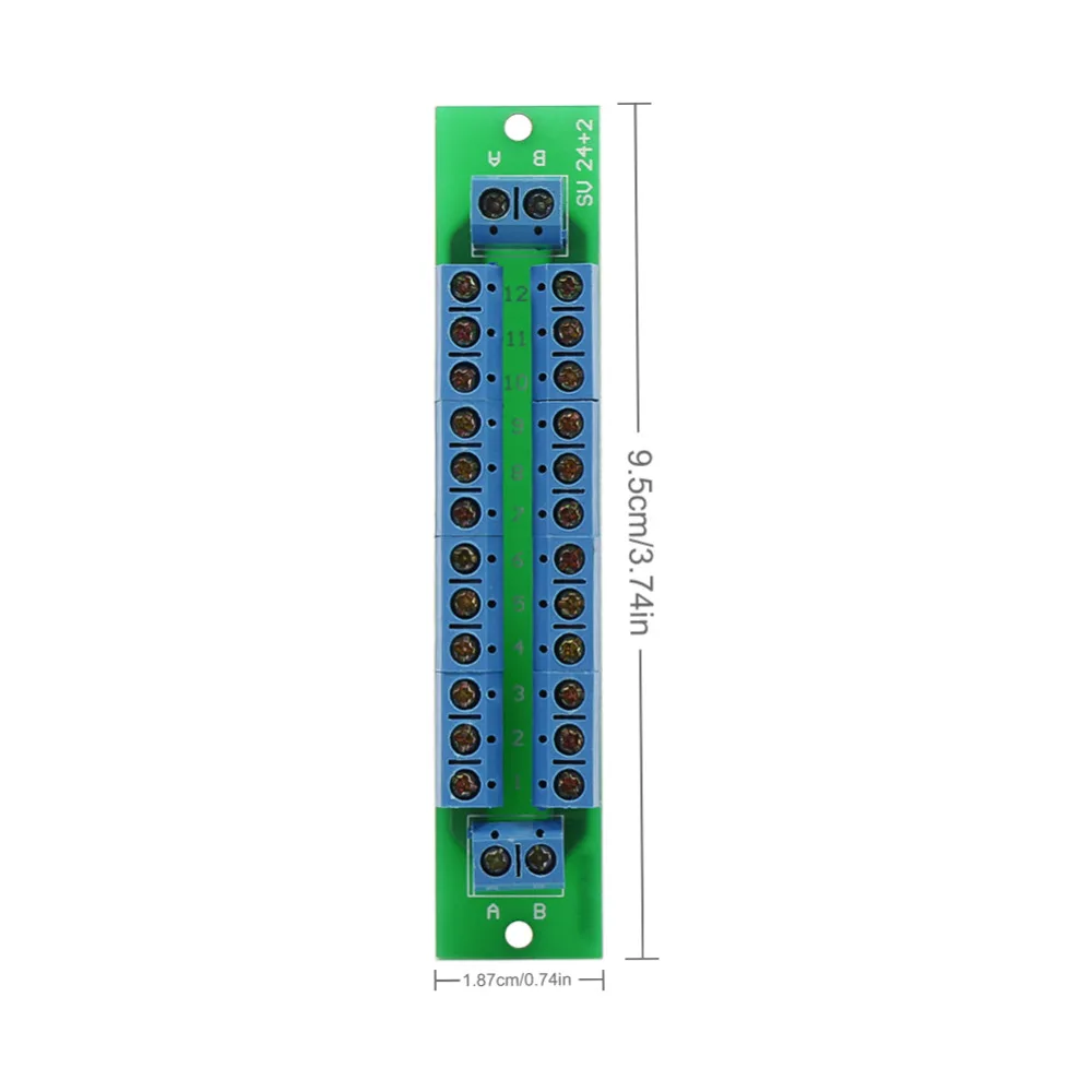 Evemodel 1X Power Distribution Board 2 Inputs 13 pairs Outputs for DC AC Voltage PCB007