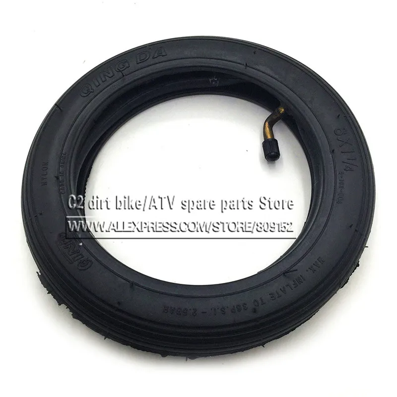 8X1 1/4 8inch Tire for electric Gas Scooter & Electric Scooter Outer tyre wheelchair front wheel inner tube