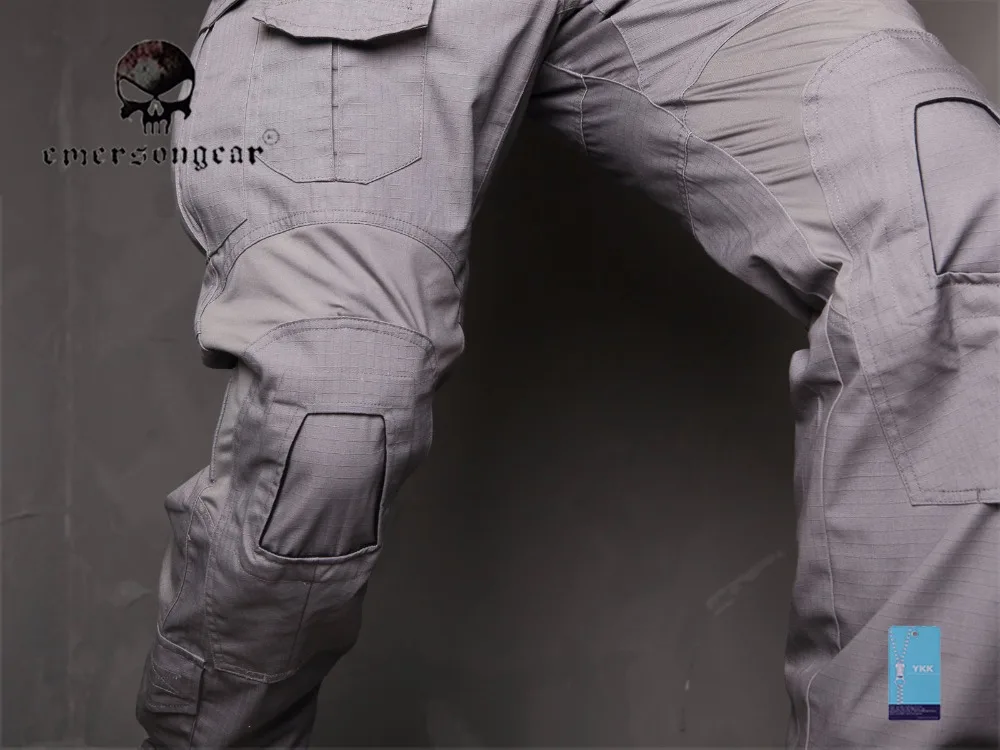 Levez sonGear-Pantalon militaire G3, avec genouillères, loup, gris, EM9294