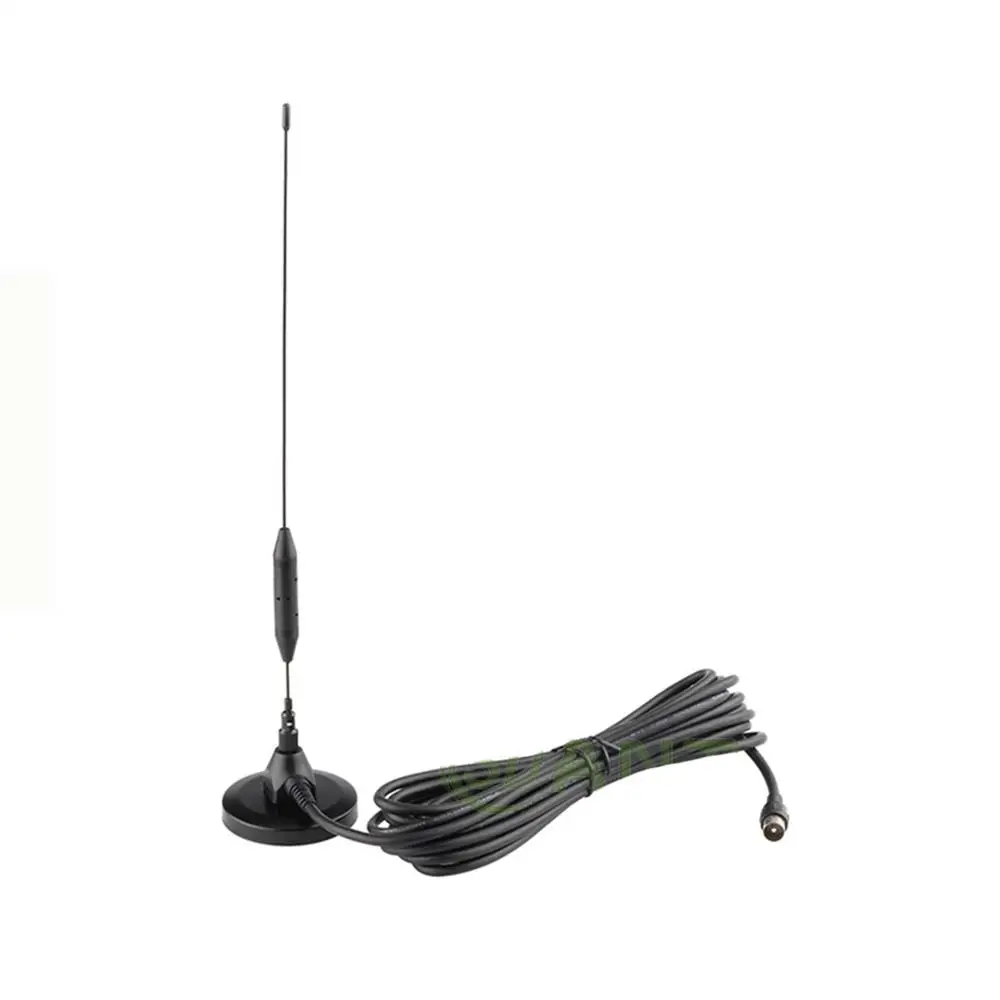 

Large Sucker Folding Stick Household Antenna 5m Cable + Iec Male To Female/F Adapter Cd Fm Radio Aerial