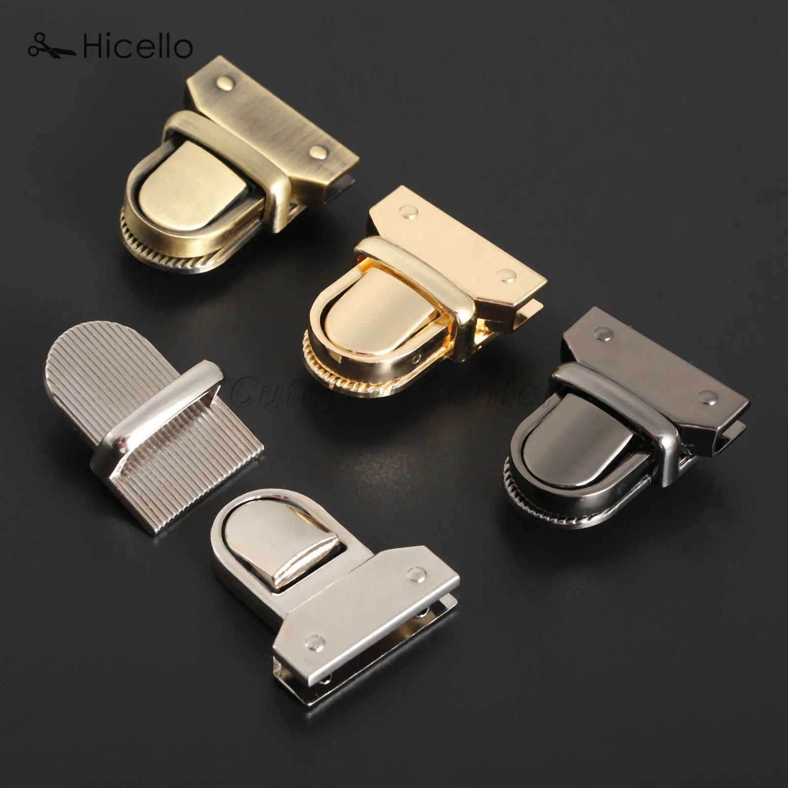 1Set Bag Clasp Lock Twist Turn locks Zinc Alloy 33*29mm for Luggage Leather Bags Clothing Shoes Sewing Accessories Craft Hicello