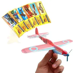 Free ship 48x DIY polystyrene world war 2  hand throw flying glider planes kids party toys games favors bag pinata stock fillers