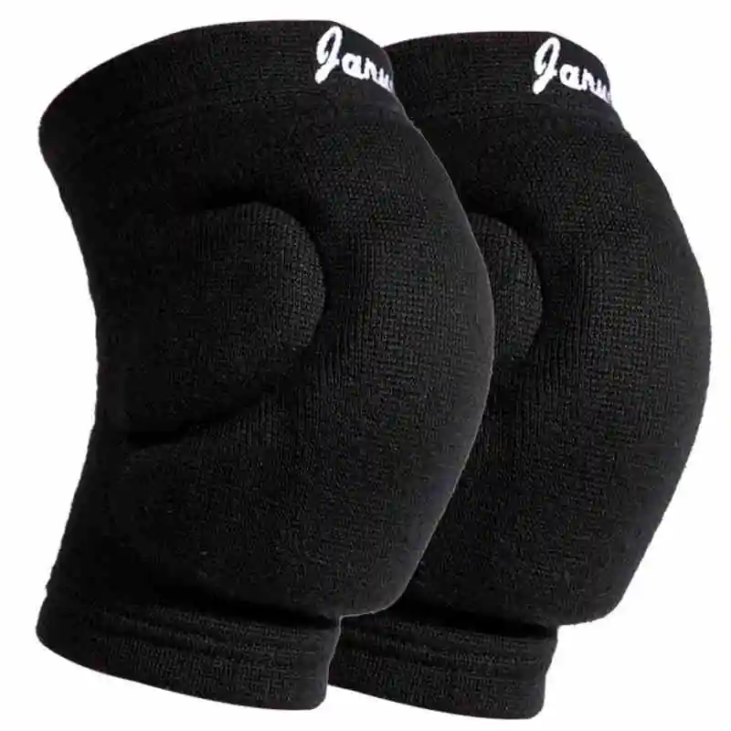 JANUS 1 Pair Elastic Thickening Kneepad Dance Yoga Volleyball Extreme Sports Knee Pads Brace Support Basketball Knee Protector