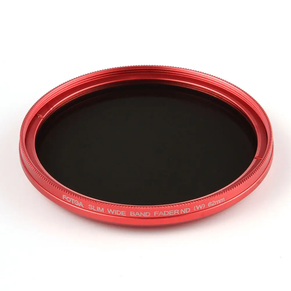 FOTGA 58mm ND Filters Camera Slim Fader ND(W) Red Ring Filter Variable Adjustable ND2 ND8 to ND400