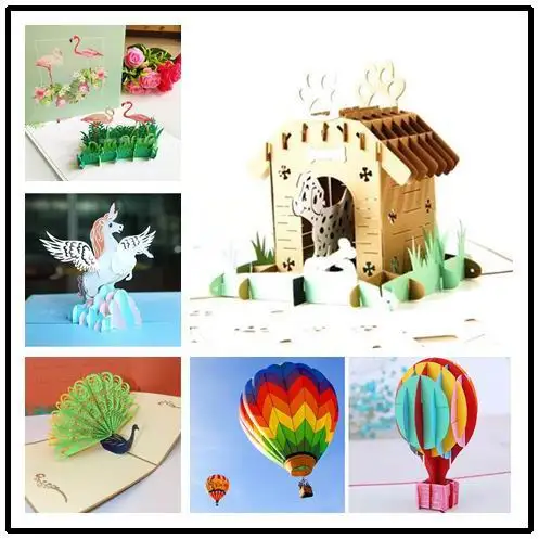 3D Dalmatian house birthday pop up card creative festival pet party Invitations greeting card thanksgiving card postcard