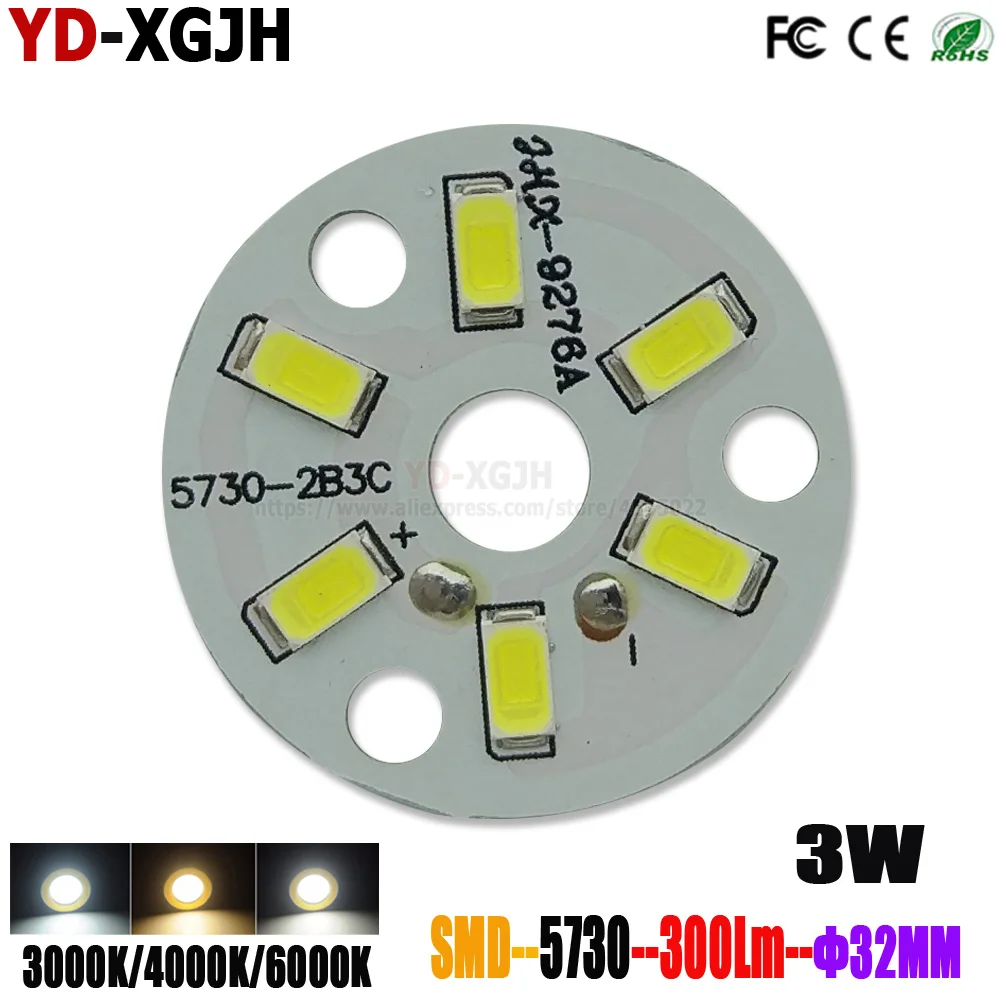 10 p PCB LED Ad Alta Luminosità 5730SMD Branello Della Lampada Lavagna Luminosa Lampadina Rotonda Trasformazione Sorgente di Luce 3 W 48 MILLIMETRI