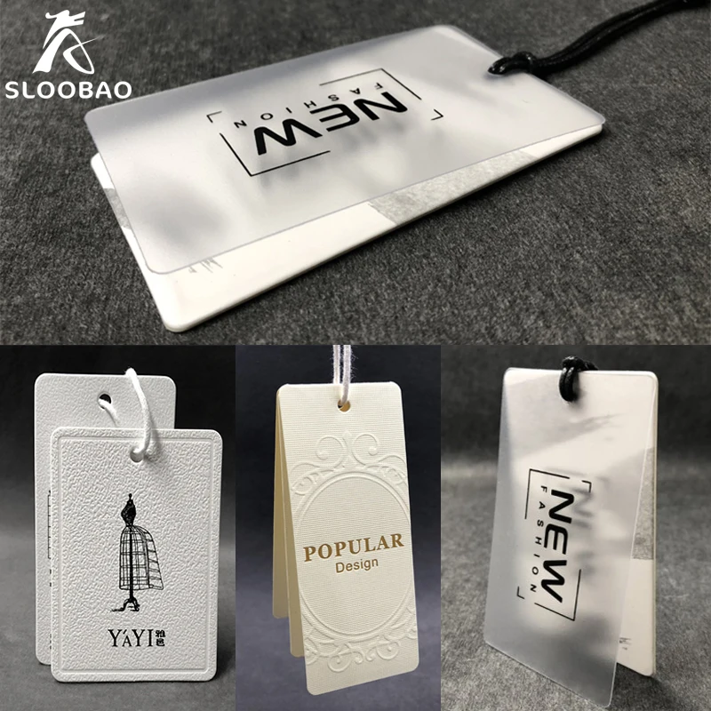 Customized Women Hair Extention paper hang tag production of children\'s clothing own tag custom clothes for men and women