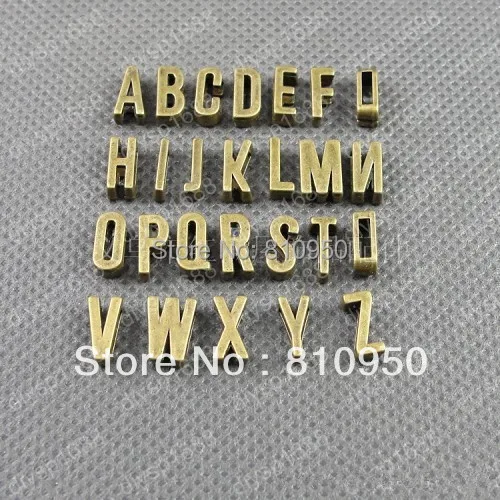 30set 780pcs/bag 11x5x4MM hole:7x2MM  Metal/Alloy Antique Bronze letter with hole bead Charms Pendant DIY Jewelry Accessory