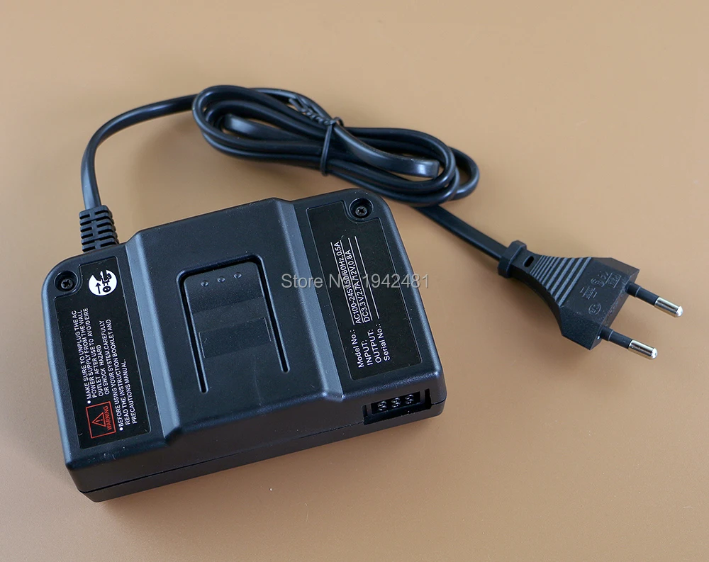 Adaptador de fuente de alimentación de CC, cargador de pared con enchufe europeo y estadounidense para consola N64, AC100-245V negro de alta calidad, 1 ud.