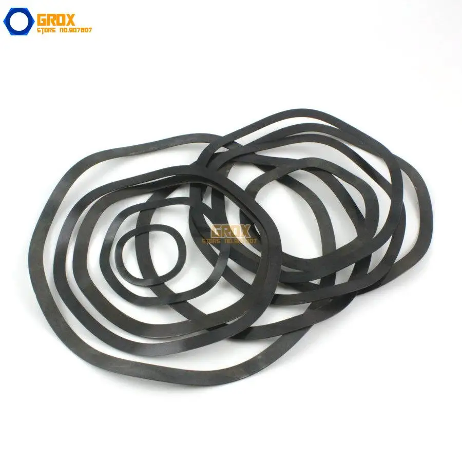 100 Pieces M34*41*0.5mm Wave Washer Spring Washer Carbon Steel Black Zine Plated