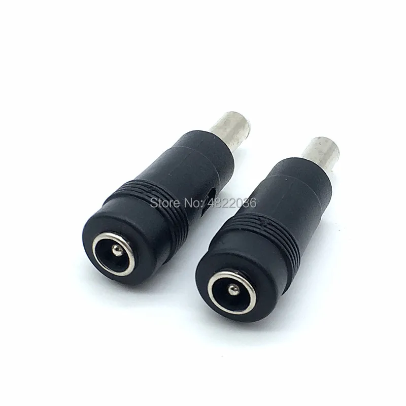 2pc 5.5x2.1mm kobieta do 5.5x2.5mm męskie złącze zasilania DC Adapter złącza laptopa 5.5*2.1 kobiecy męski 5.5*2.5