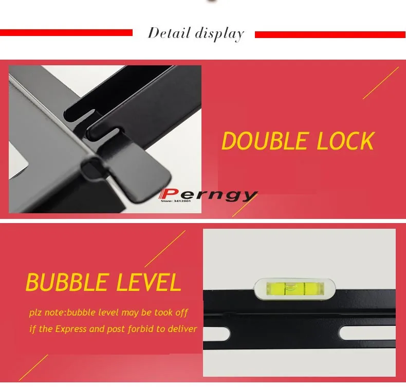 PTB-906MF 60kg vesa 600x400 Universal metal big strong Fixed TV WALL Mount for tv 23\